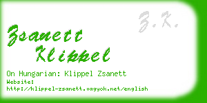 zsanett klippel business card